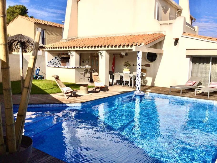 La Maison Du Bonheur F5 Jardin Et Piscine นาร์บอนน์ ภายนอก รูปภาพ